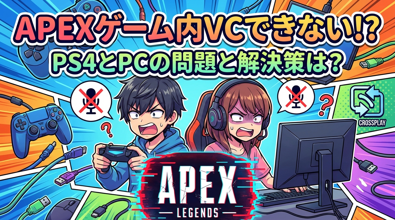 Apexゲーム内VCできないPS4とPCの問題と解決策は?