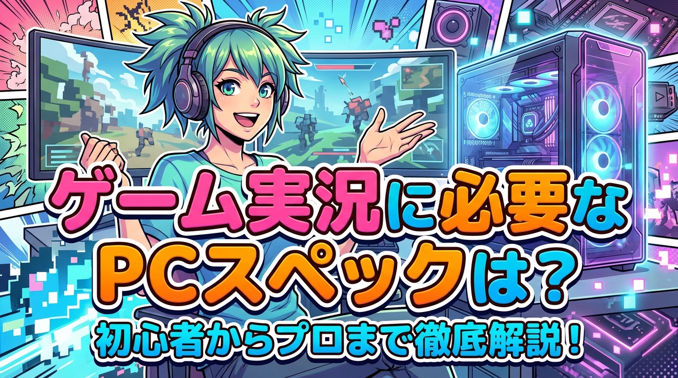 ゲーム実況に必要なPCスペックは？