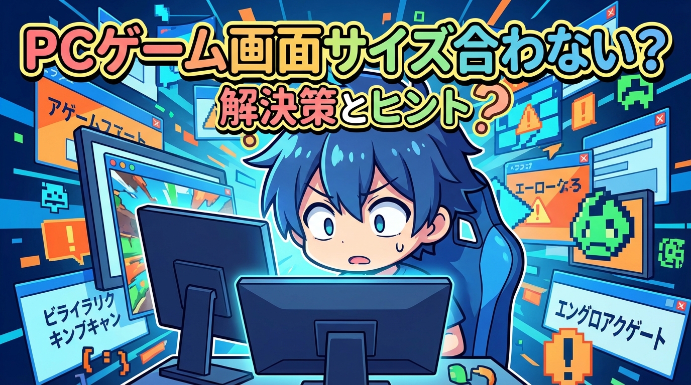 PCゲーム画面サイズ合わない？