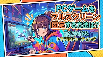 PCゲームをフルスクリーン固定する方法は？