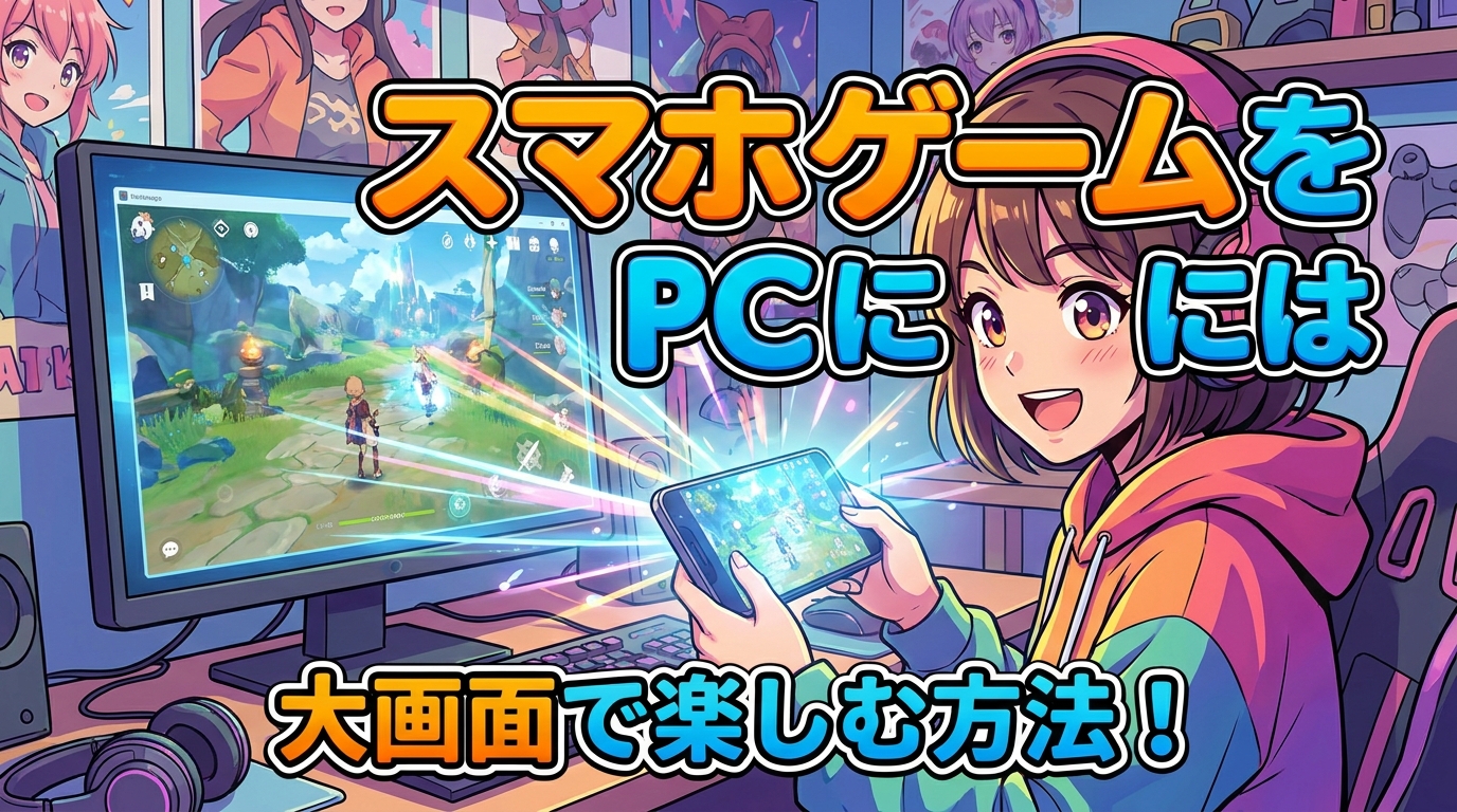 スマホゲームをPCに映すには？