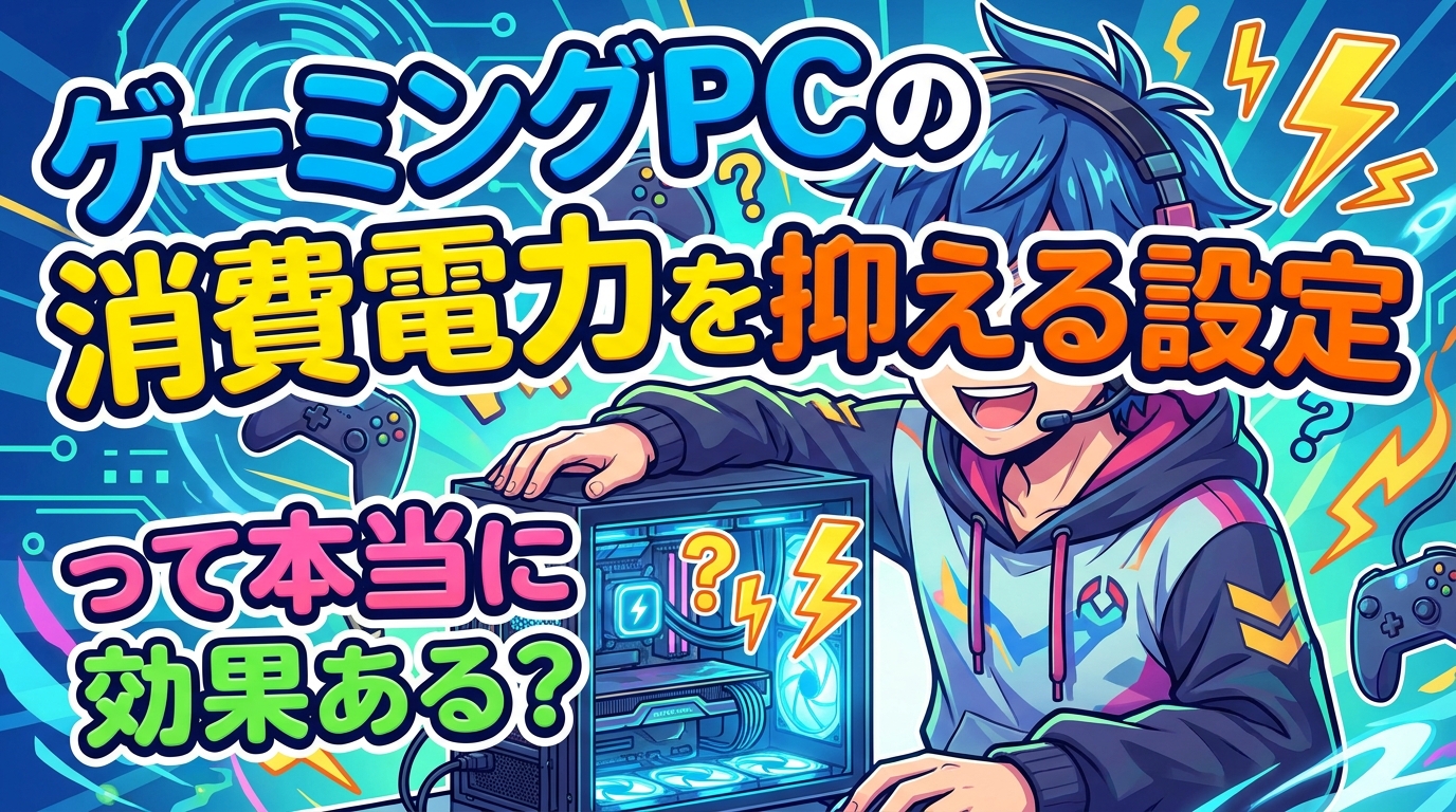 ゲーミングPCの消費電力を抑える設定って本当に効果ある？