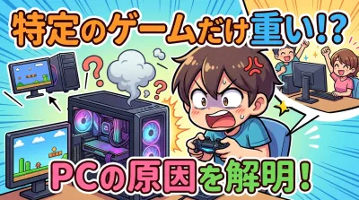 特定のゲームだけ重いPCの原因は？