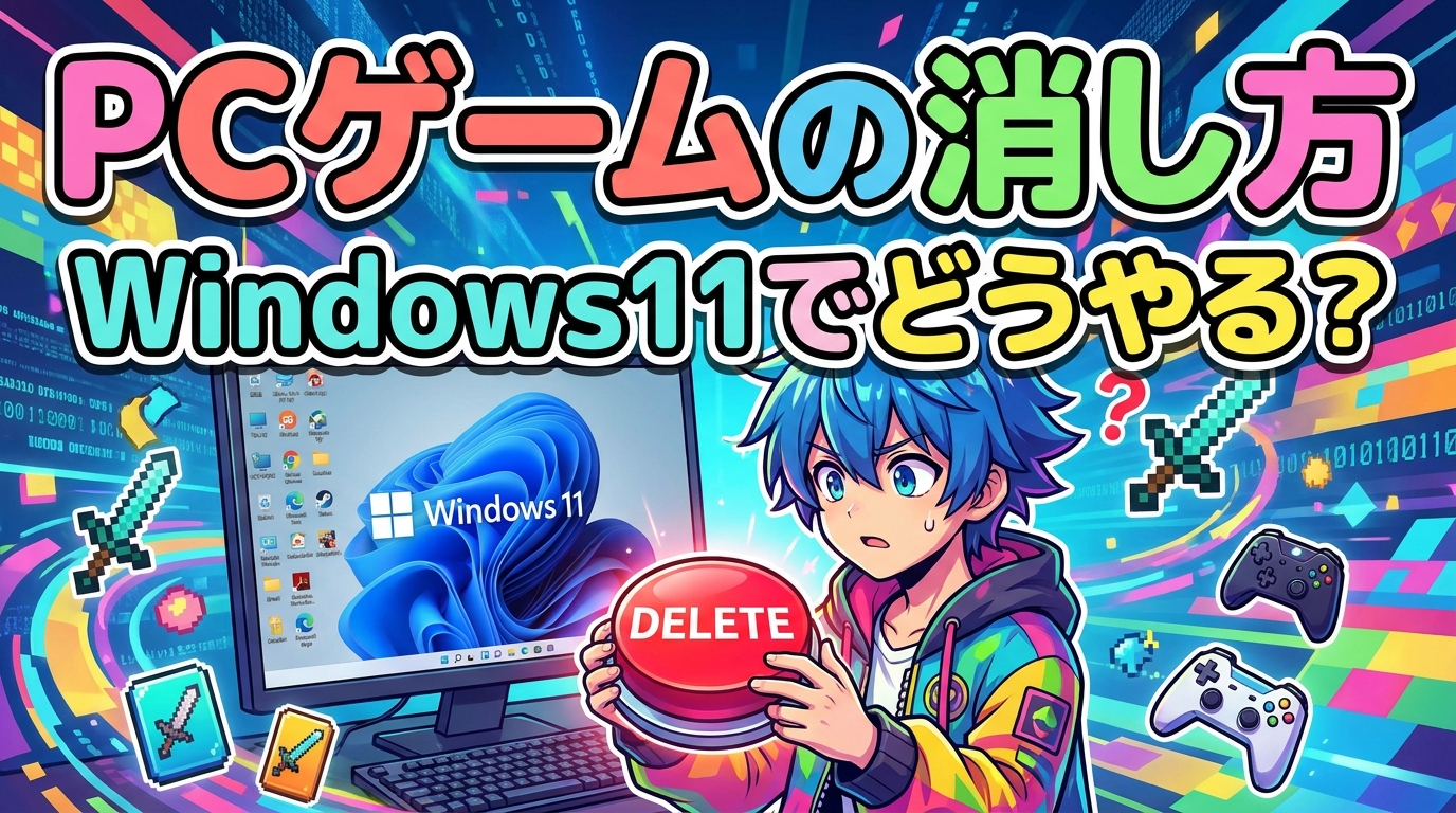 PCゲームの消し方はWindows11でどうやる？
