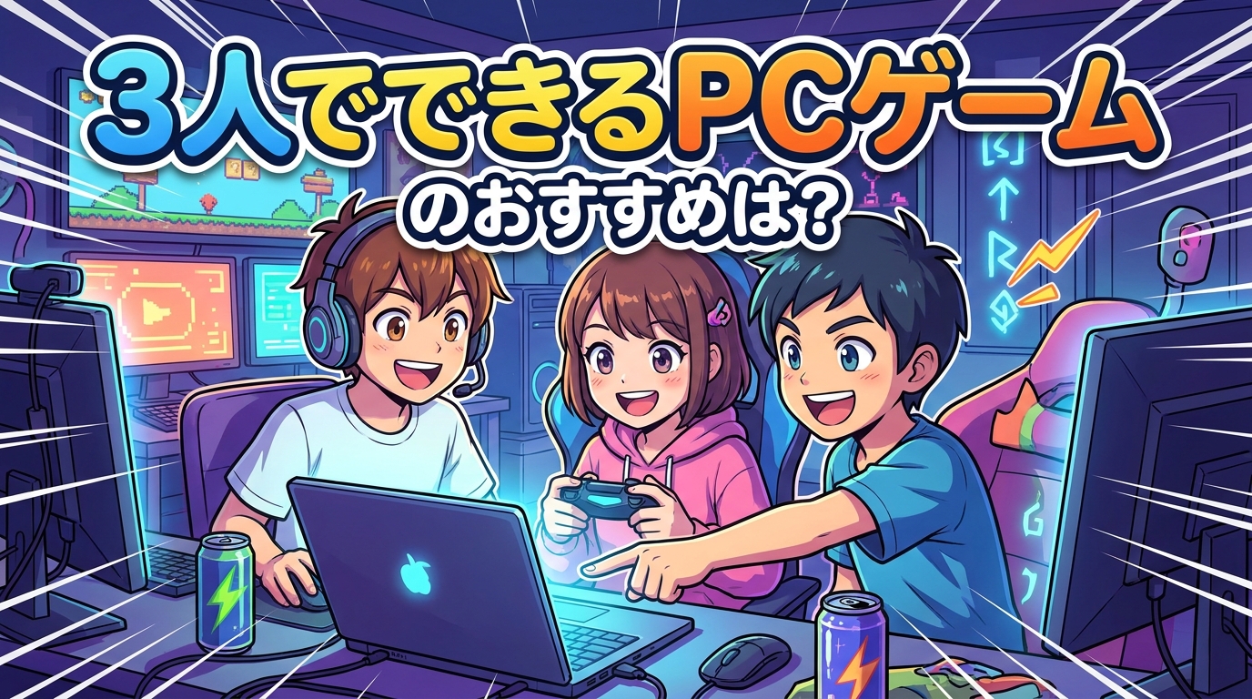 3人でできるPCゲームのおすすめは？