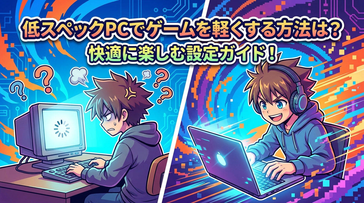 低スペックPCでゲームを軽くする方法は？