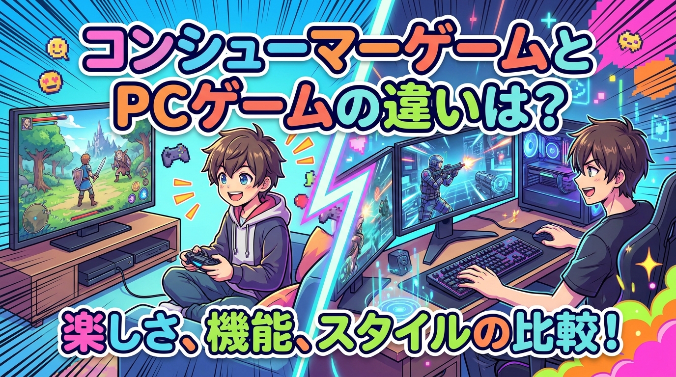 コンシューマーゲームとPCゲームの違いは？