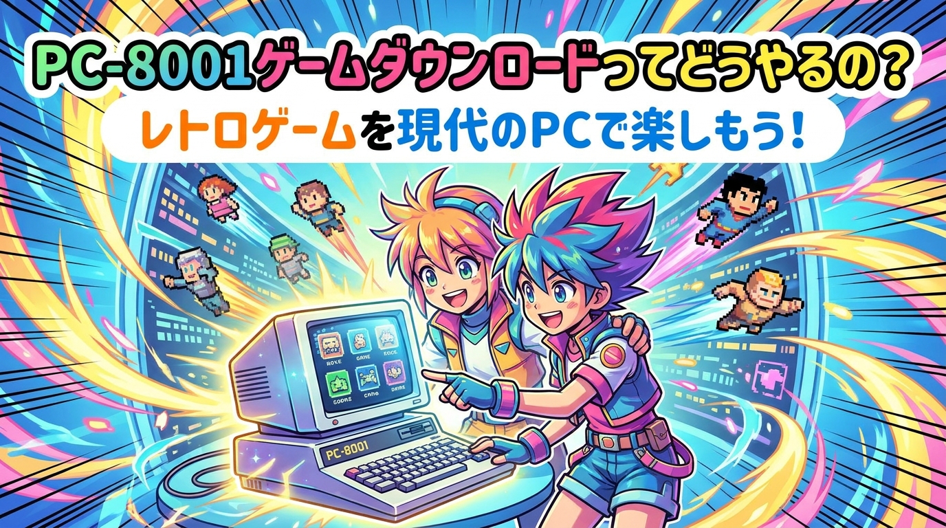 PC-8001ゲームダウンロードってどうやるの？