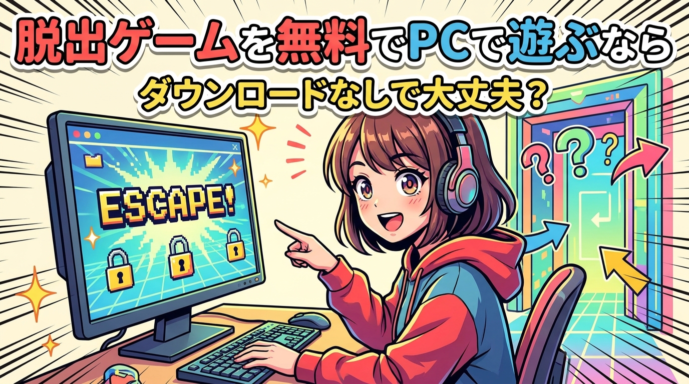脱出ゲームを無料でPCで遊ぶならダウンロードなしで大丈夫？