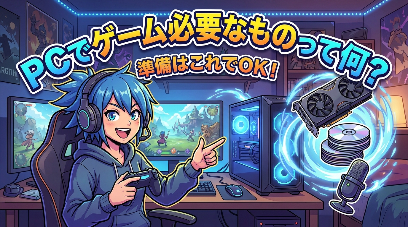 pcでゲーム必要なものって何？