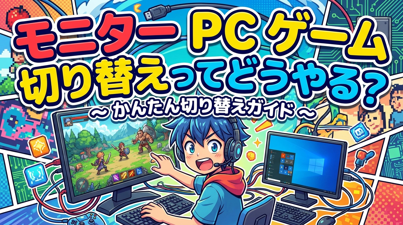 モニター pc ゲーム 切り替えってどうやる?