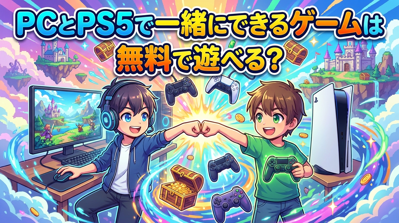 pcとps5で一緒にできるゲームは無料で遊べる?