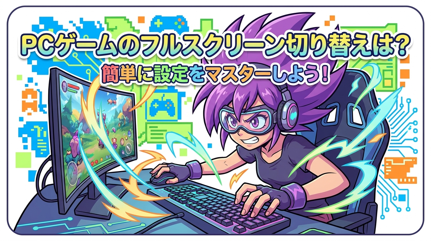 PCゲームのフルスクリーン切り替えは?