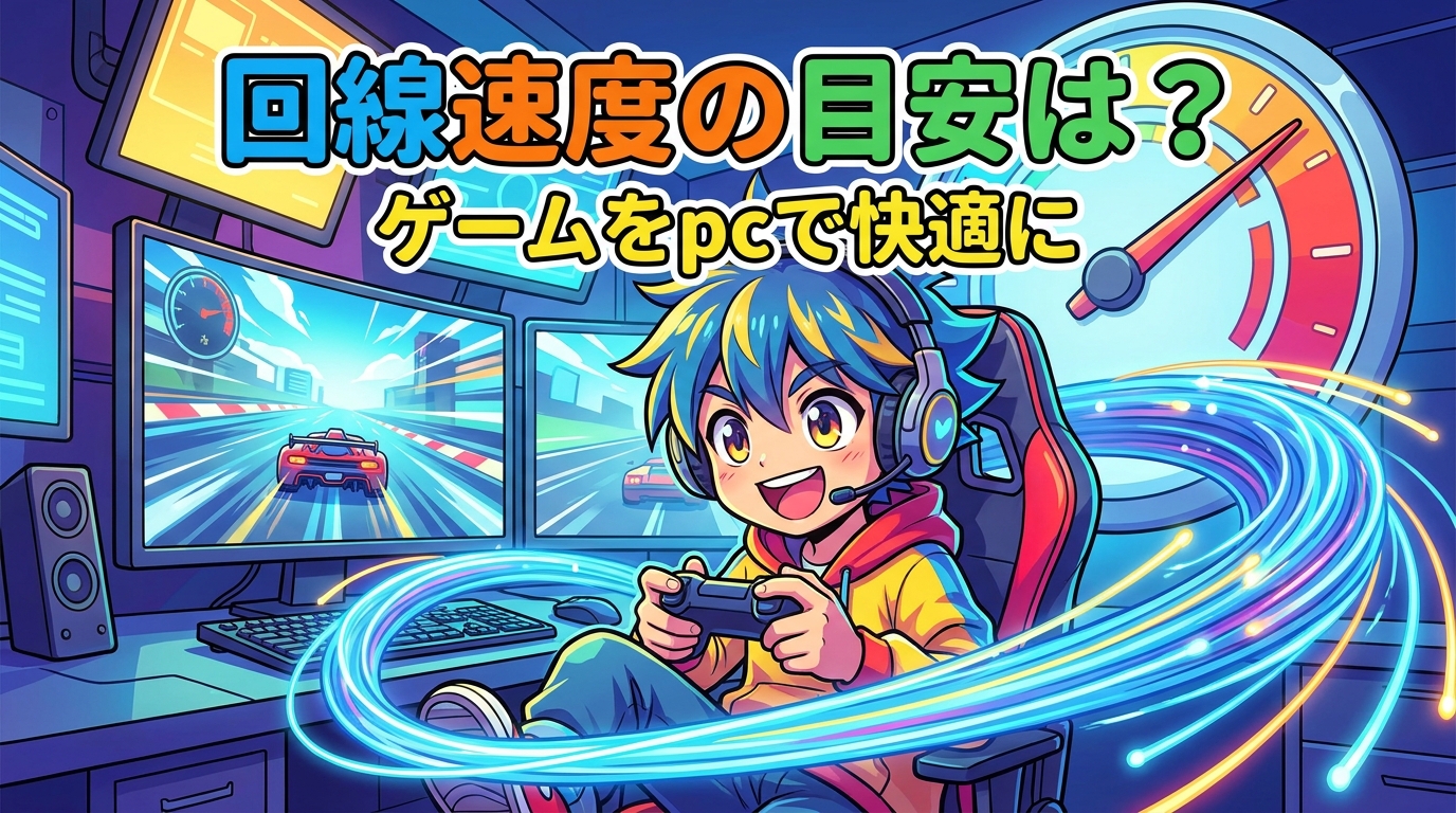 回線速度の目安は?ゲームをpcで快適に