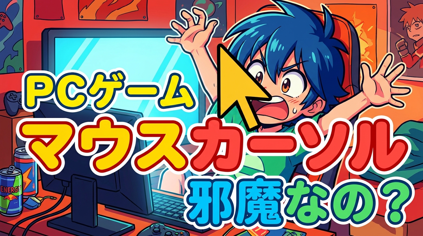 pc ゲーム マウス カーソル 邪魔なの？