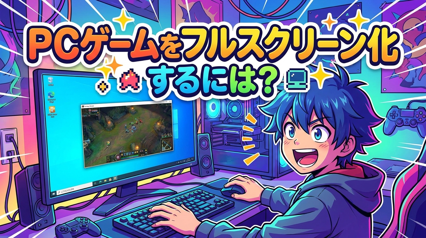 PCゲームをフルスクリーン化するには？