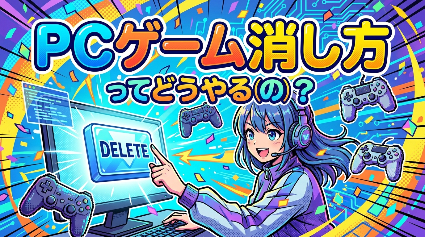 pc ゲーム 消し方ってどうやるの?