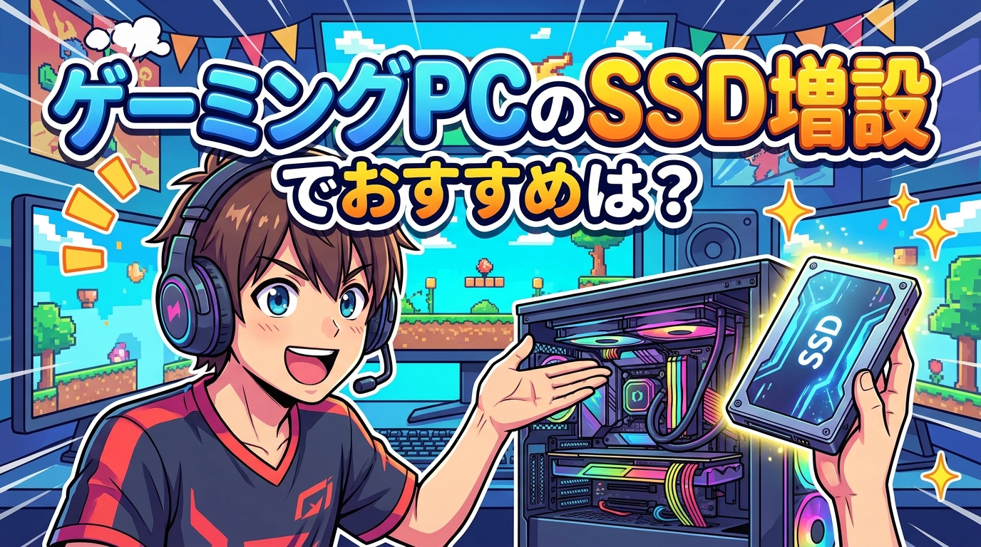 ゲーミングPCのSSD増設でおすすめは？