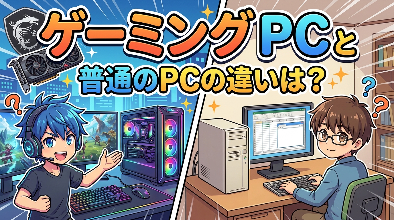 ゲーミング pc と 普通 の pc の 違いは？