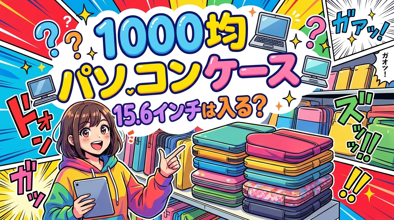 100 均 パソコン ケース 15.6インチは入る？