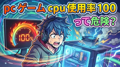 pc ゲーム cpu 使用 率 100って危険？