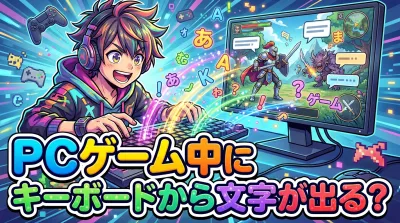 pcゲーム中にキーボードから文字が出る？