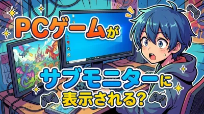 PCゲームがサブモニターに表示される？