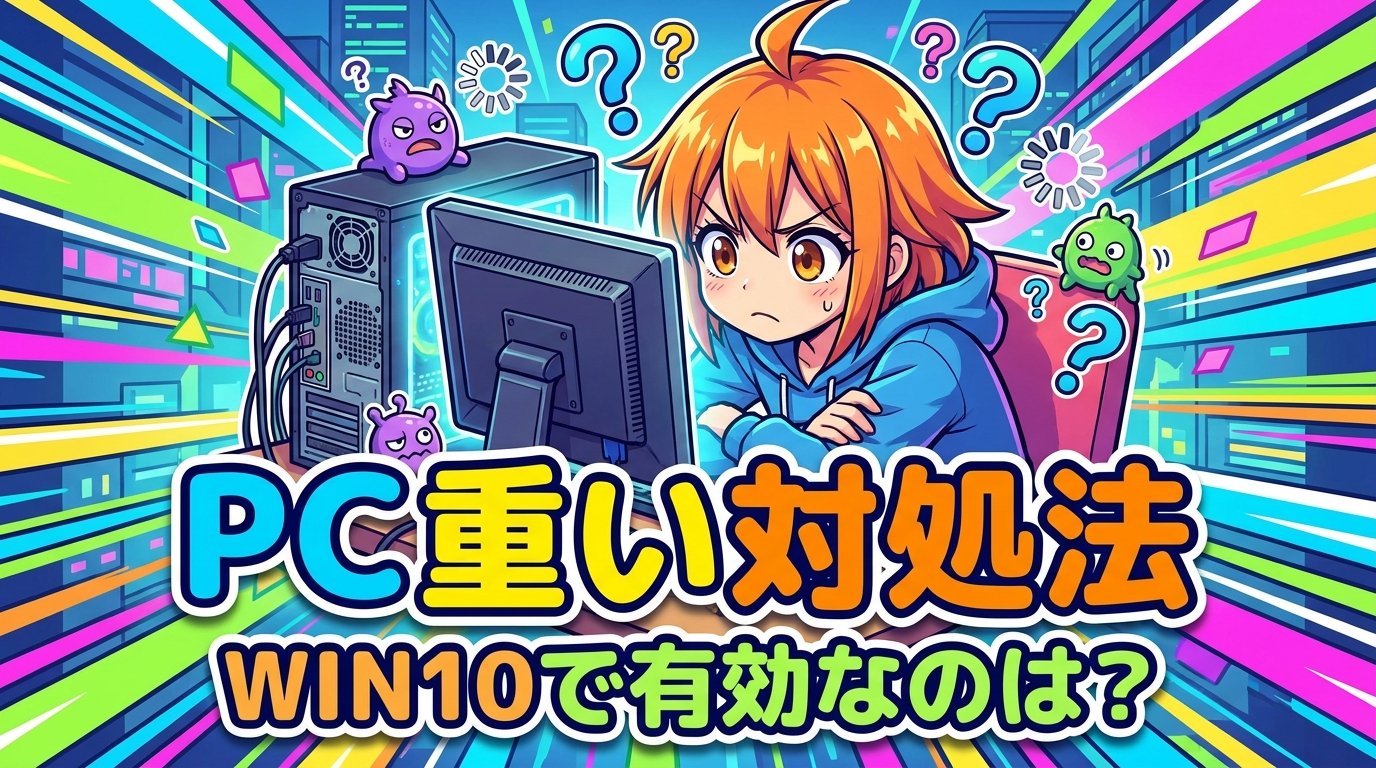 pc 重い 対処 法 win10で有効なのは?