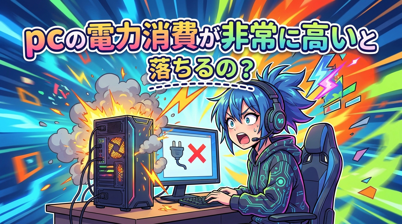 pcの電力消費が非常に高いと落ちるの?