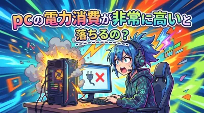 pcの電力消費が非常に高いと落ちるの？