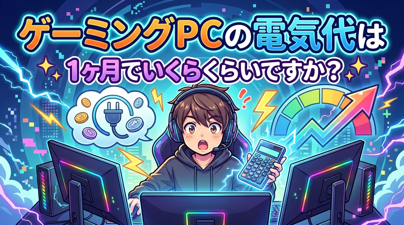 ゲーミングPCの電気代は1ヶ月でいくらくらいですか?