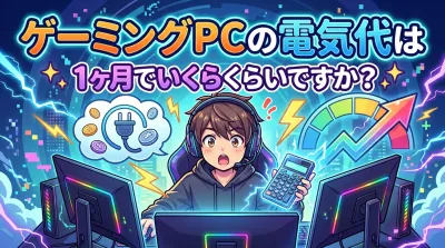 ゲーミングPCの電気代は1ヶ月でいくらくらいですか？