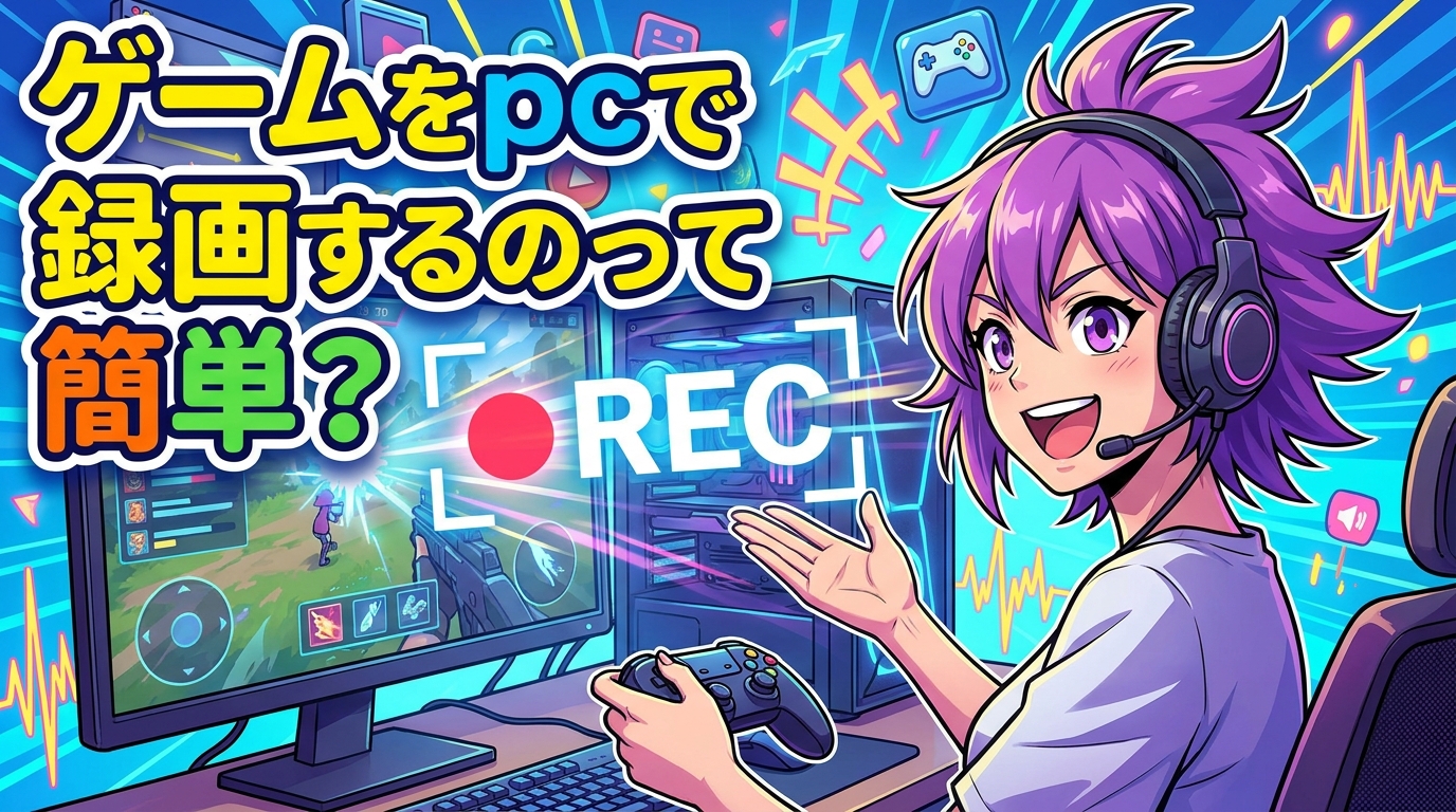 ゲームをpcで録画するのって簡単?