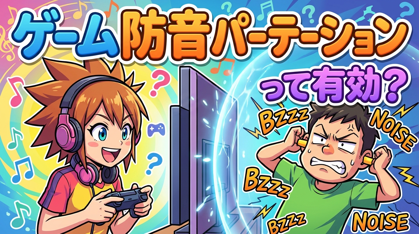 ゲーム 防音 パーテーションって有効?