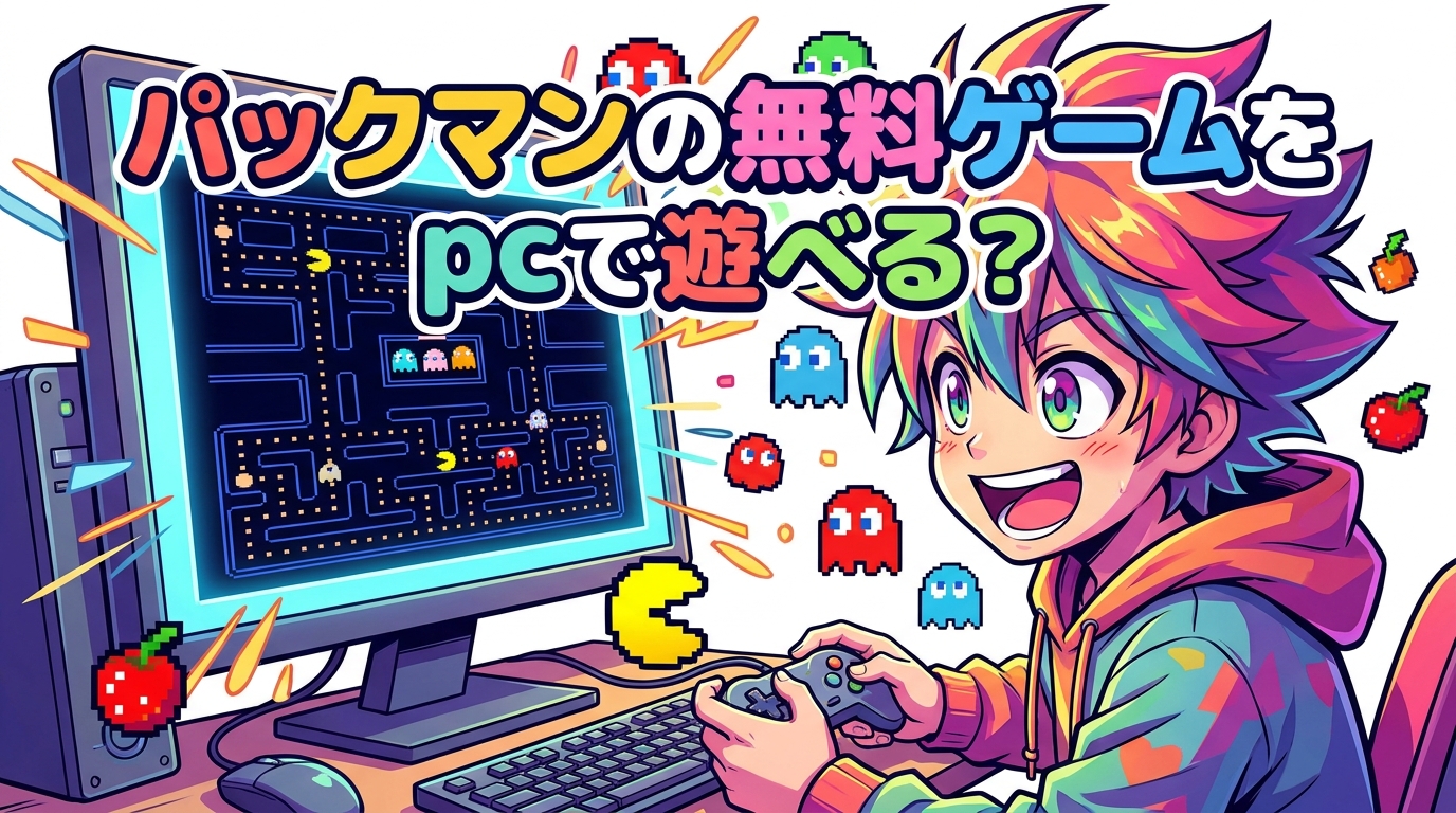 パックマンの無料ゲームをpcで遊べる?