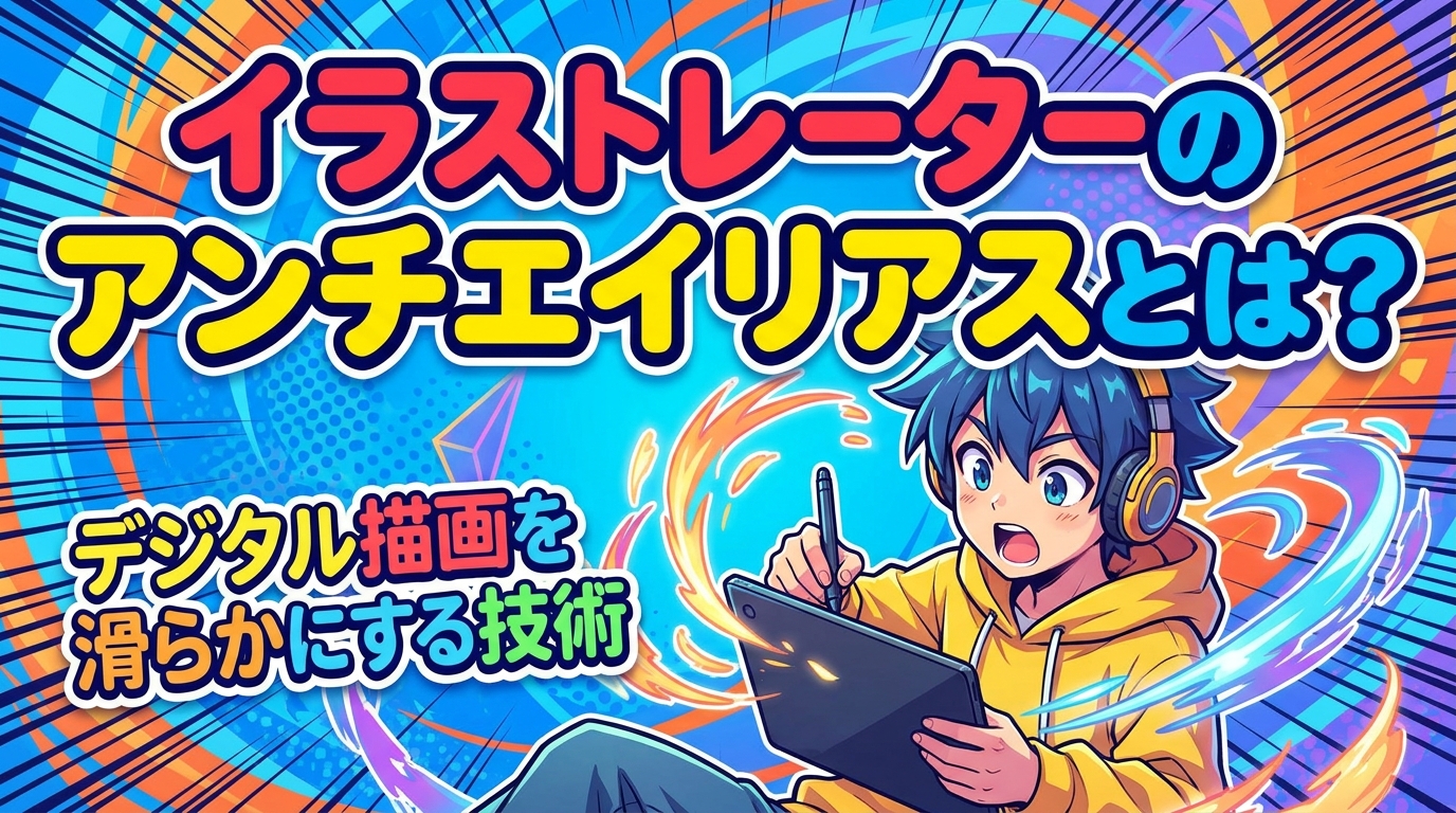 イラストレーターのアンチエイリアスとは？