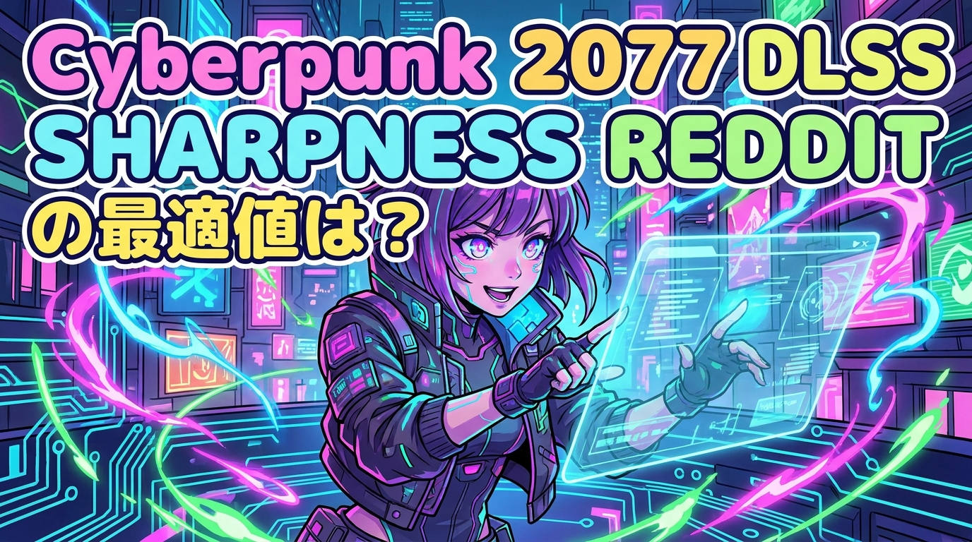 cyberpunk 2077 dlss sharpness redditの最適値は？