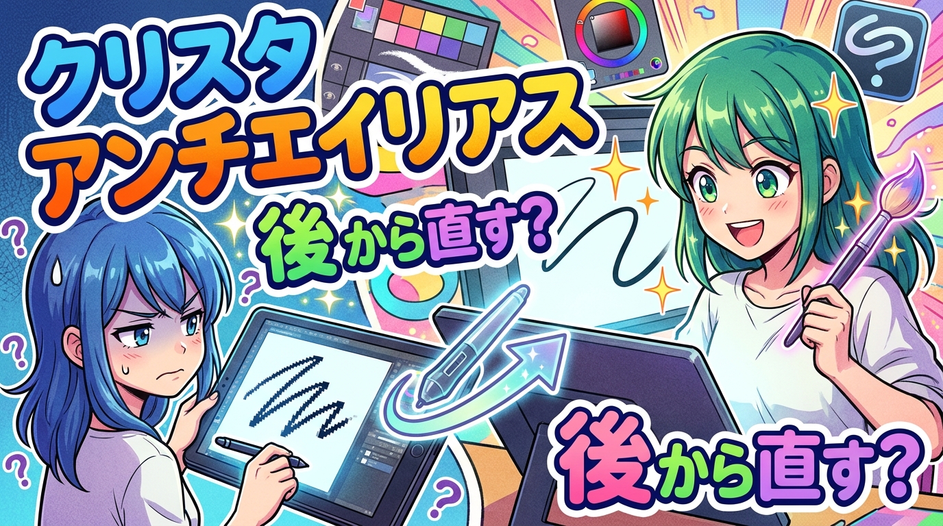 クリスタ アンチエイリアス 後 から直す？