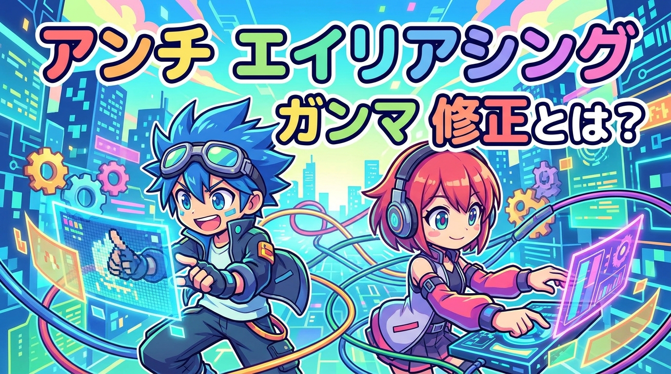 アンチ エイリアシング ガンマ 修正とは？