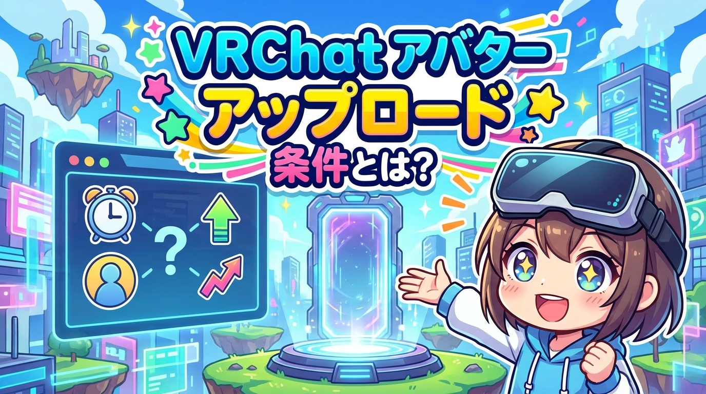 vrchat アバター アップロード 条件とは?