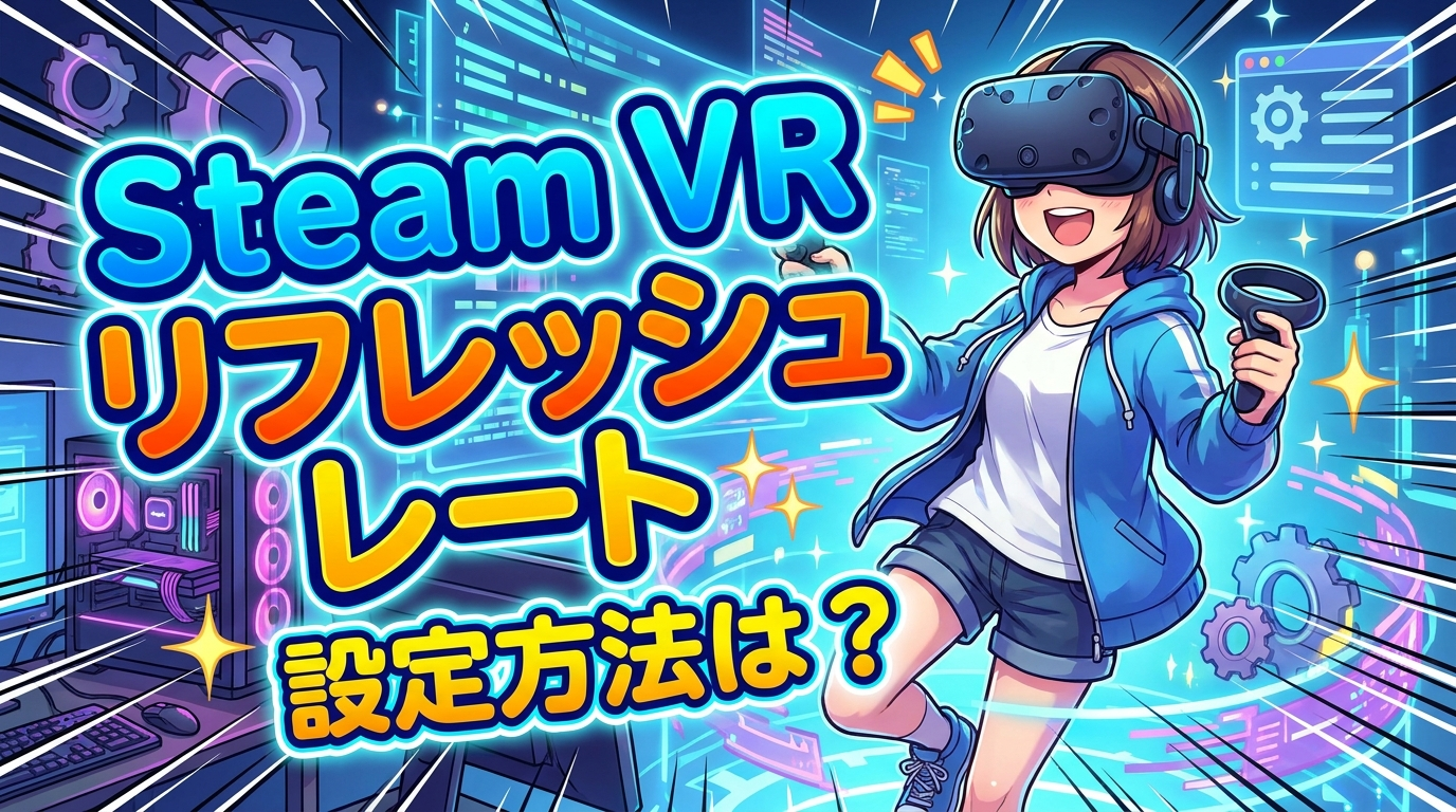 steam vr リフレッシュ レート 設定方法は？