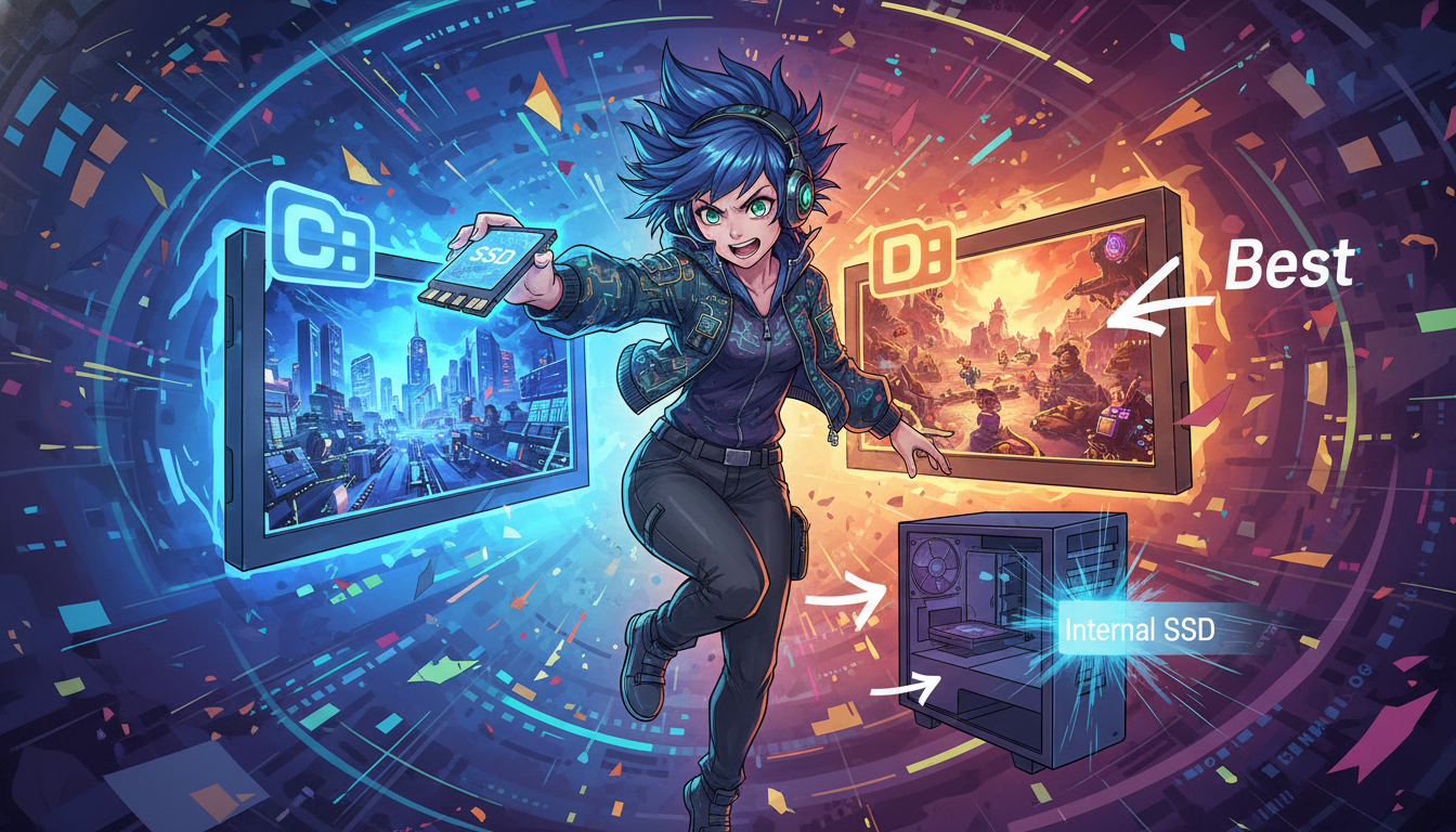 結論：内蔵SSDが最優先、DドライブのSSDがベスト