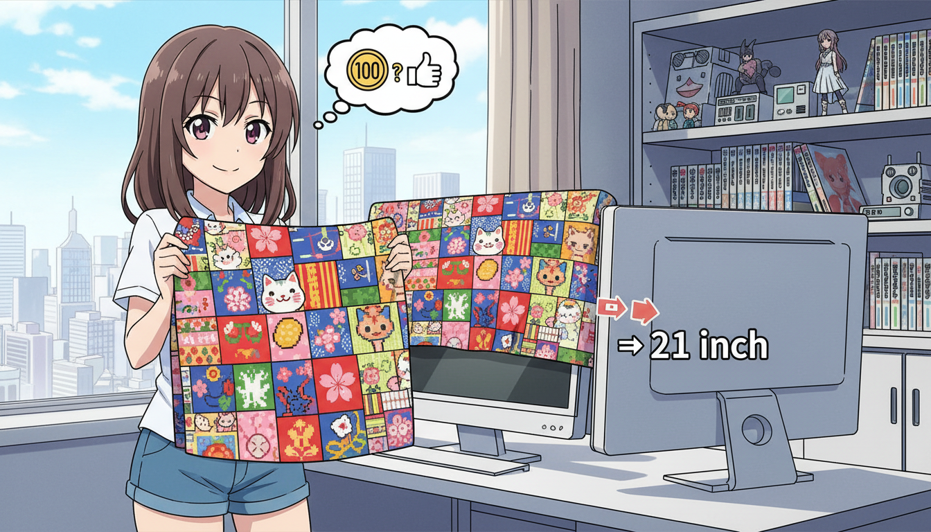 100均のモニターカバーは「21インチまで」なら十分使える