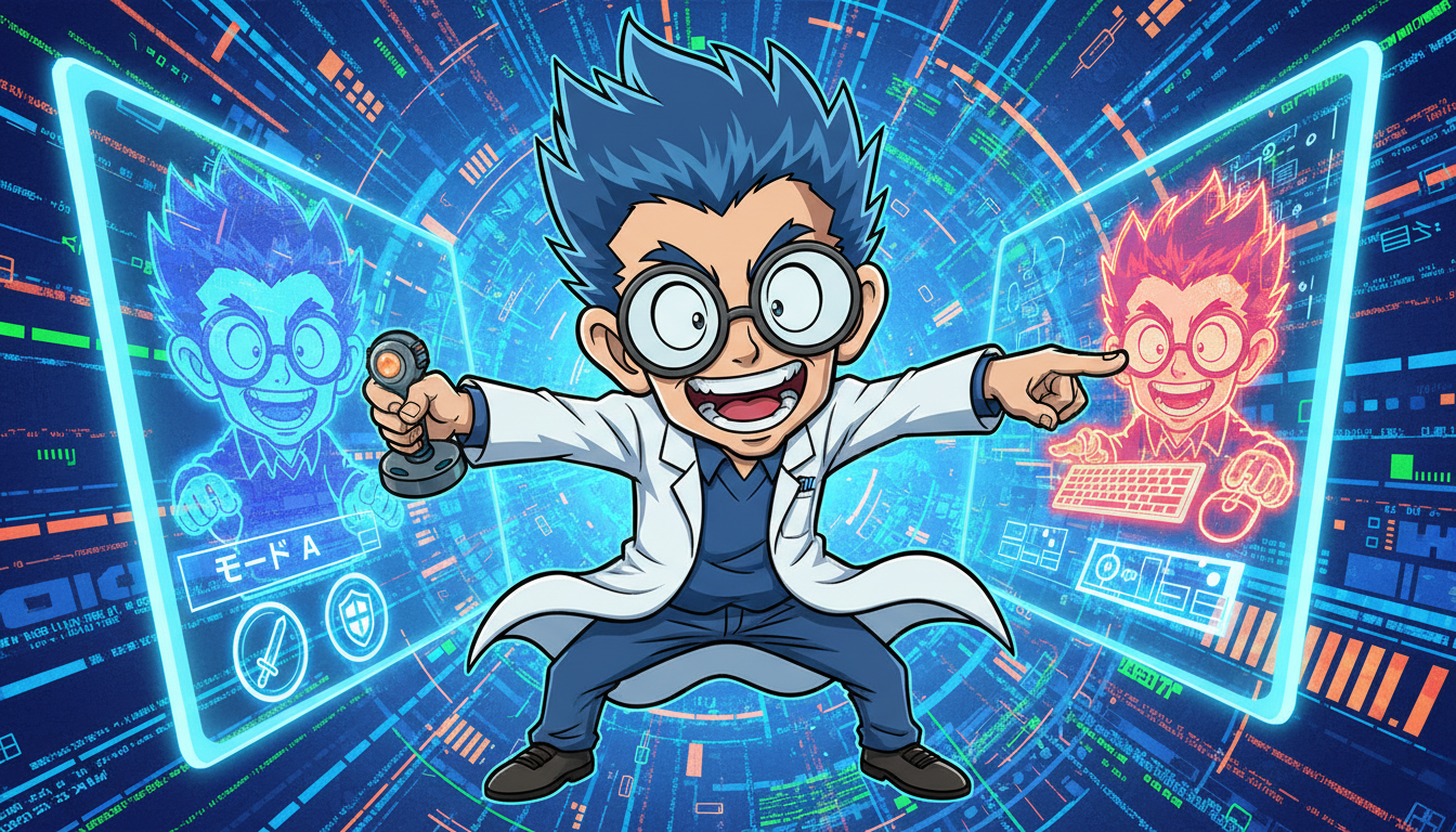 バルディ先生のパソコン操作は2つのモードがある