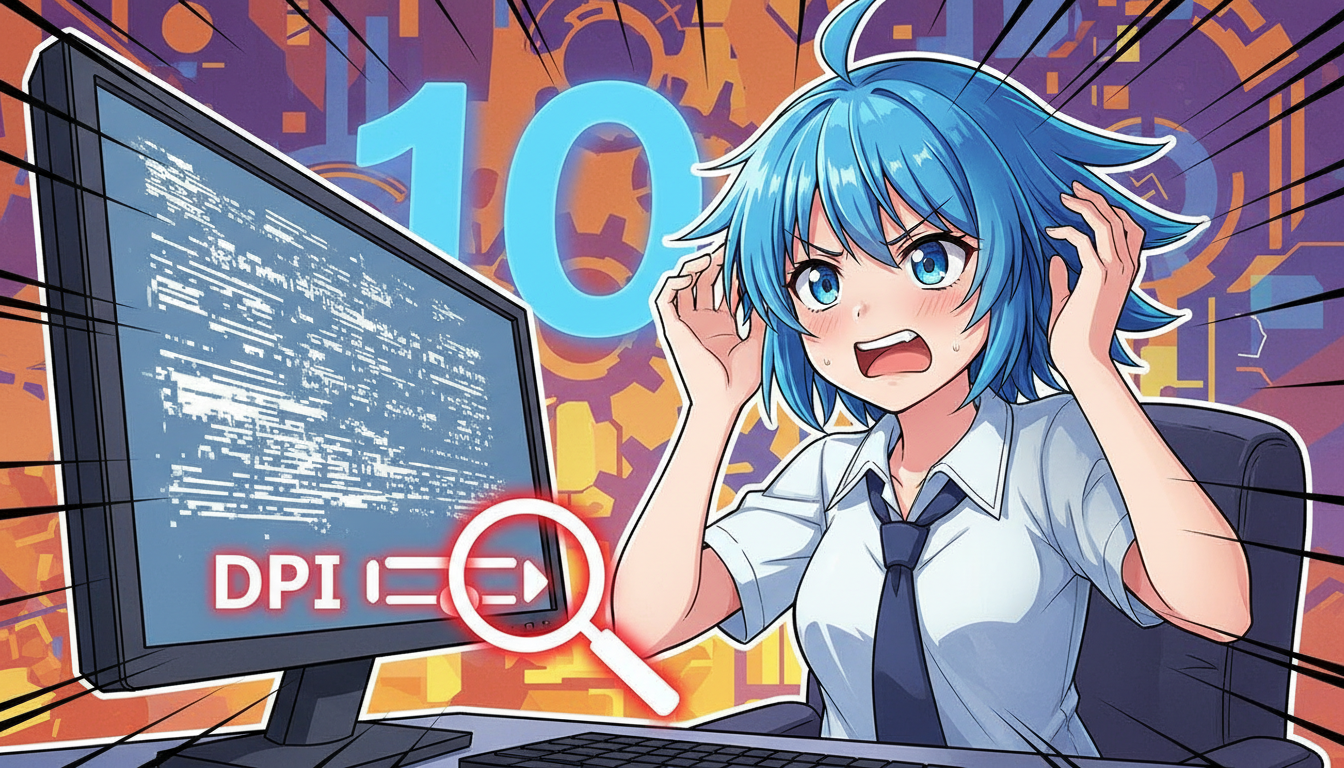 Windows10で文字がぼやける原因はDPIスケーリング設定