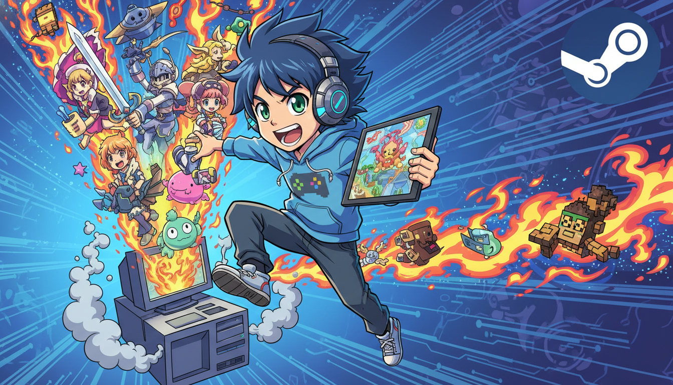 低スペックPCで遊べるSteam無料ゲームの具体例