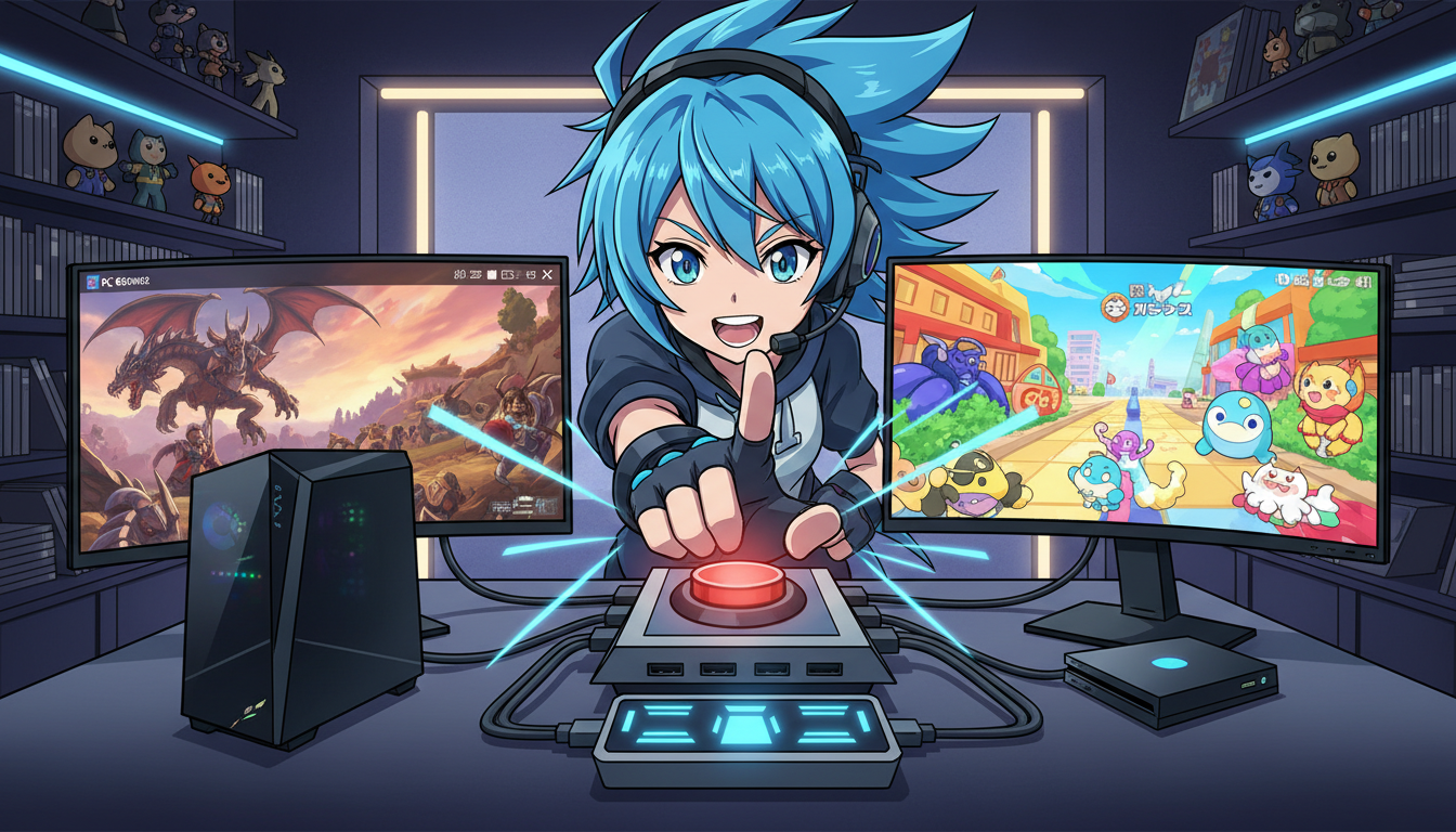 ワンタッチでPCとゲーム機を切り替えるのが大正解!