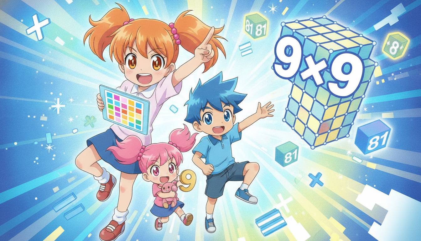 「ククハチジュウイチ」という無料の九九学習Webアプリだよ