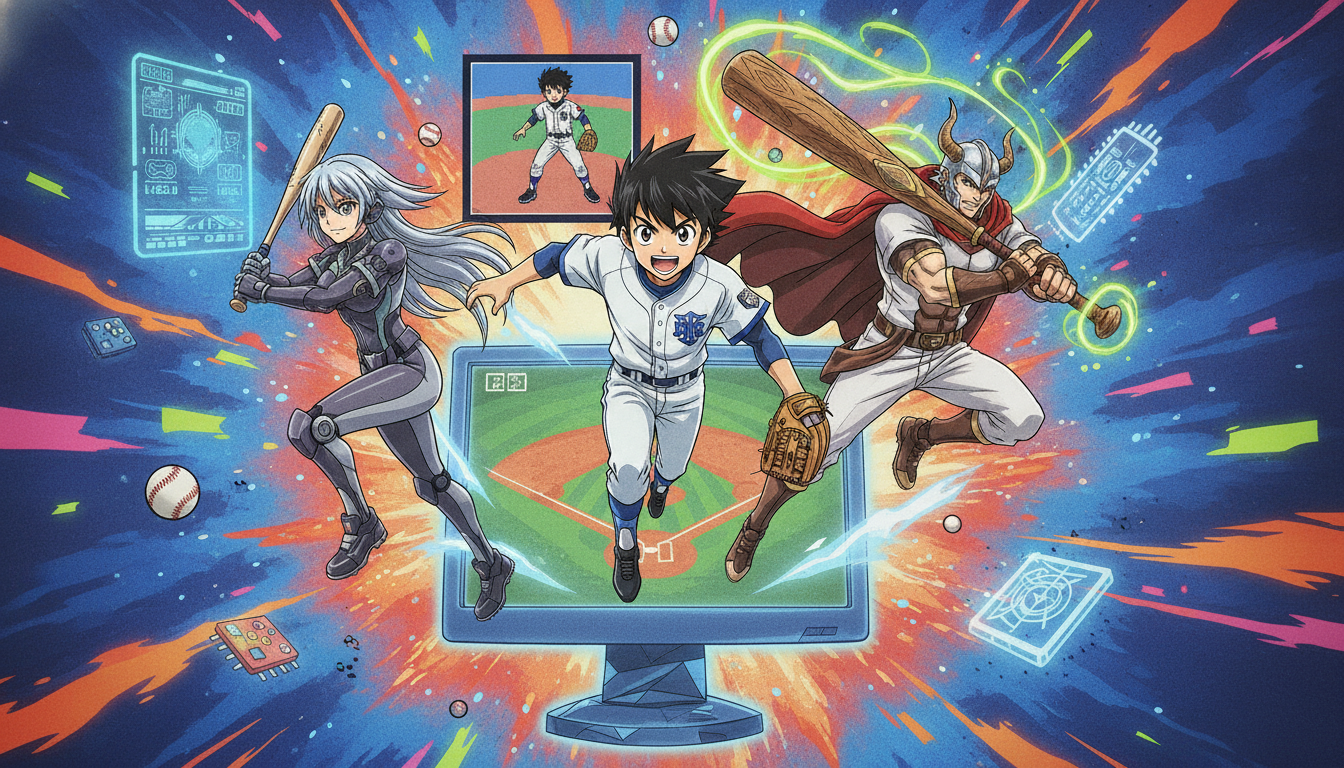 PCで遊べる無料の野球ゲームは大きく3つのタイプに分かれているんだ
