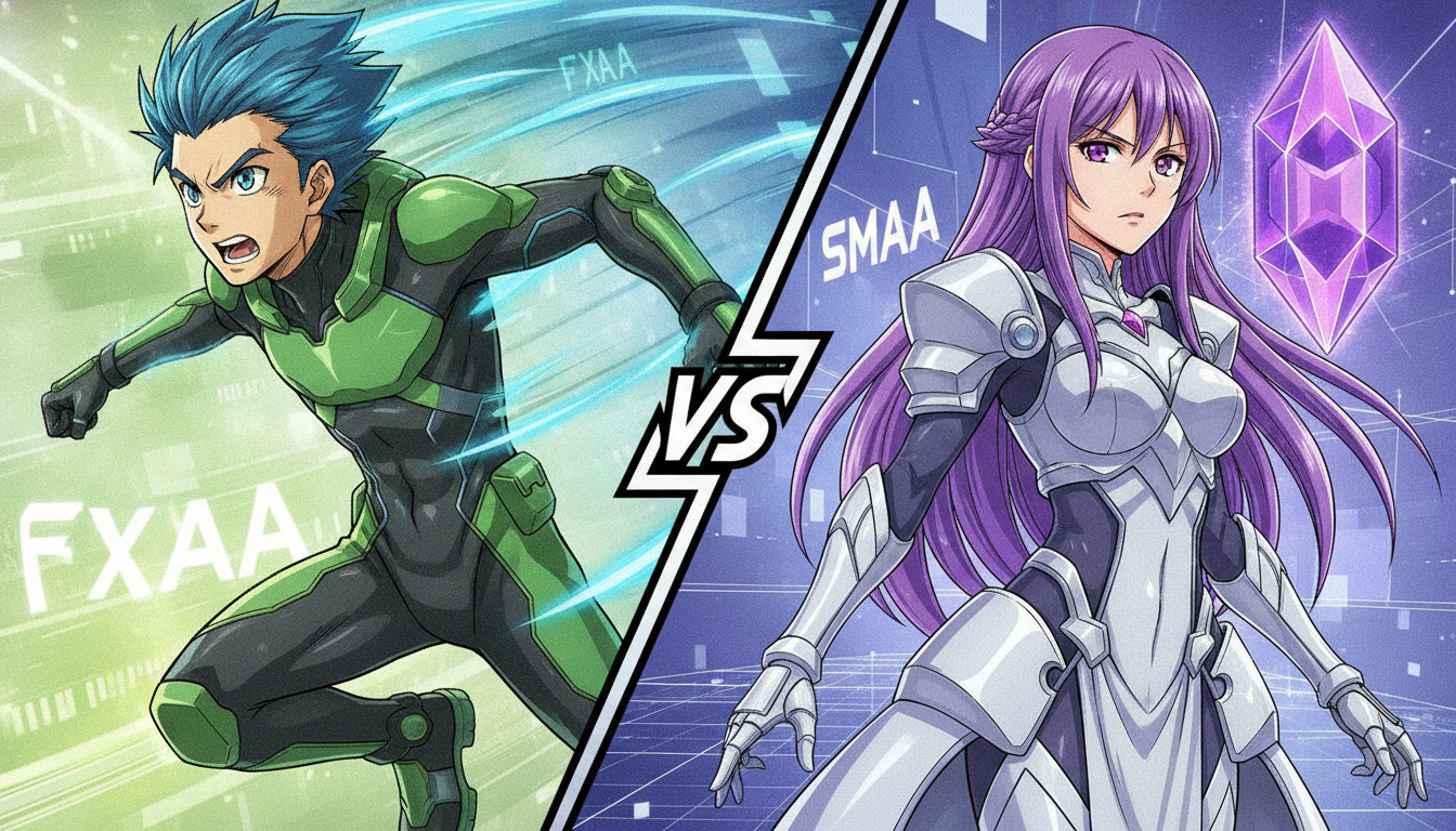 軽さのFXAAか、画質のSMAAか。自分のPCに合わせて選ぼう